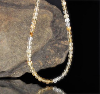 Citrine Faceted Bead Necklace