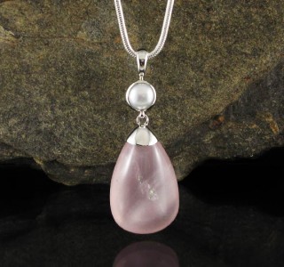 Pearl & Rose Quartz Pdt Lge