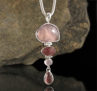 Rose Quartz & Strawberry Quartz Pdt Lge