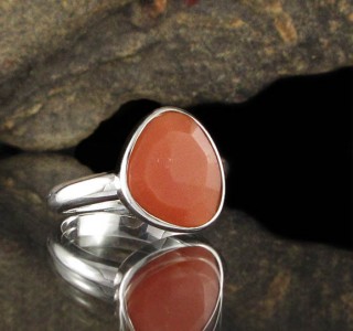 Apricot Moonstone Ring
