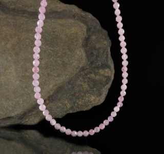 Kunzite Faceted Bead Necklace
