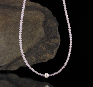 Kunzite & Pearl Necklace
