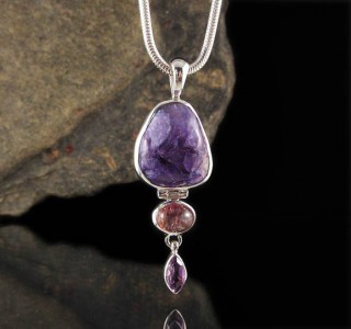 Charoite & Tourmaline & Amethyst Pdt Med