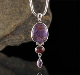 Charoite & Tourmaline & Amethyst Pdt Med