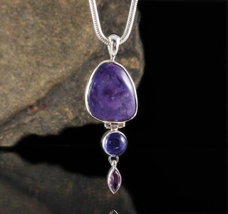 Charoite & Iolite & Amethyst Pdt Med