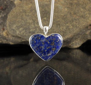 Lapis Lazuli Heart Pendant Lge