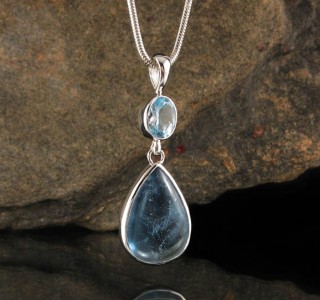 Blue Topaz Pendant Lge