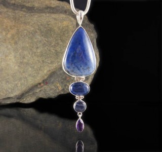 Dumortierite & Kyanite & Amethyst Pdt Lge