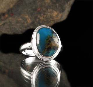 Peruvian Blue Opal Ring