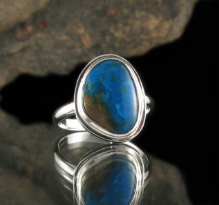 Peruvian Blue Opal Ring