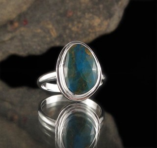 Peruvian Blue Opal Ring