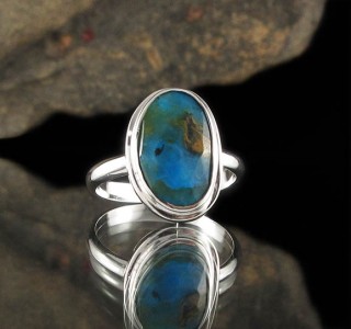 Peruvian Blue Opal Ring