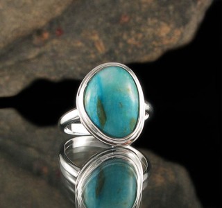 Peruvian Blue Opal Ring