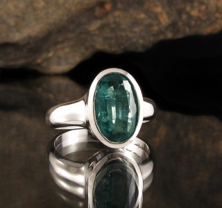 Emerald Kyanite Ring