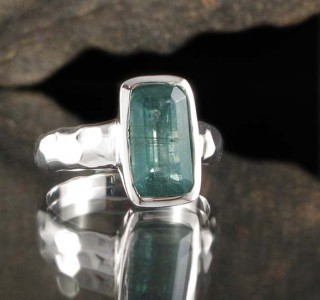 Emerald Kyanite Ring
