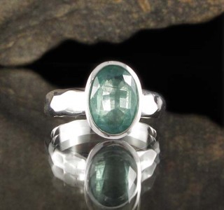 Emerald Kyanite Ring