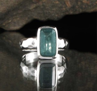 Emerald Kyanite Ring