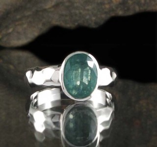 Emerald Kyanite Ring