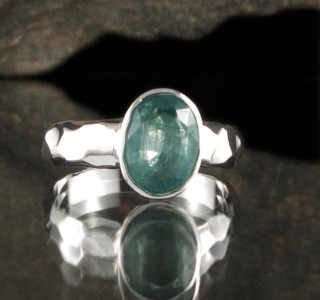 Emerald Kyanite Ring