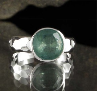 Emerald Kyanite Ring