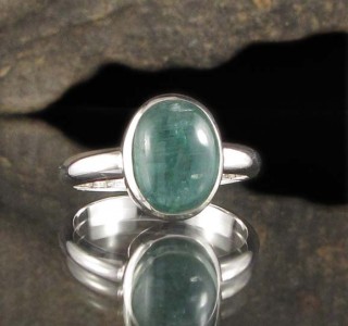 Emerald Kyanite Ring