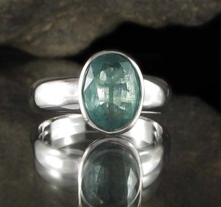 Emerald Kyanite Ring