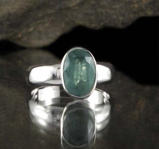 Emerald Kyanite Ring