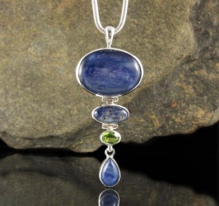 Kyanite & Peridot Pendant Lge