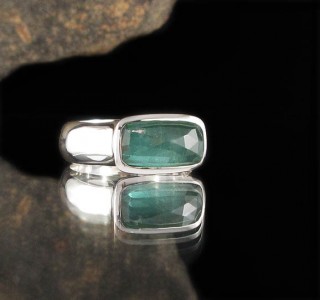 Emerald Kyanite Ring