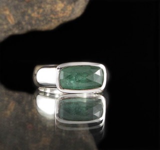 Emerald Kyanite Ring