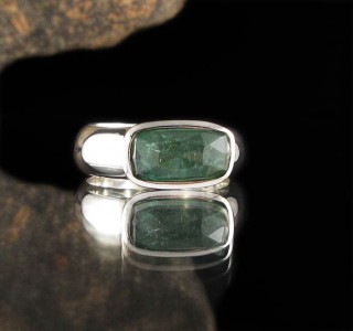 Emerald Kyanite Ring