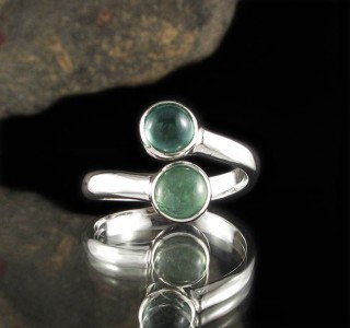 Emerald & Green Kyanite Ring