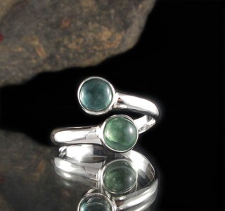 Emerald & Green Kyanite Ring