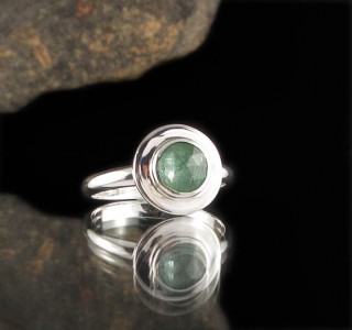 Emerald Kyanite Ring