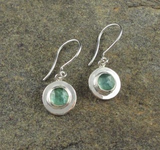 Emerald Kyanite Earrings