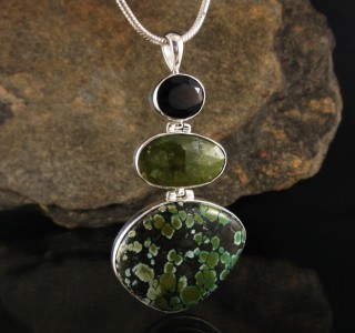 Smoky Quartz & Vesuvianite & Tibetan Turquoise Pdt Lge