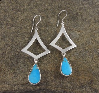 Kingman Turquoise Earrings XL