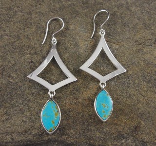 Kingman Turquoise Earrings XL