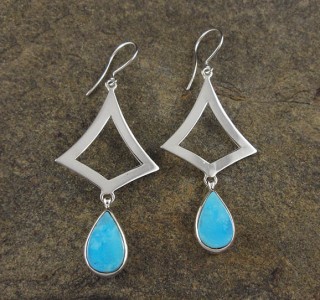Kingman Turquoise Earrings XL