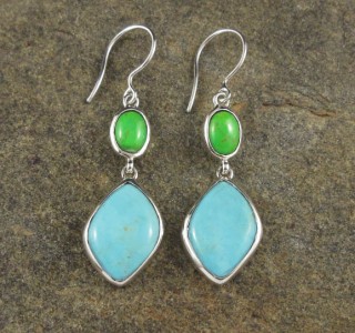 Mojave Turquoise & Turquoise Earrings