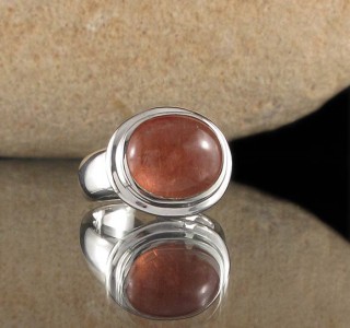 Peach Tourmaline Ring