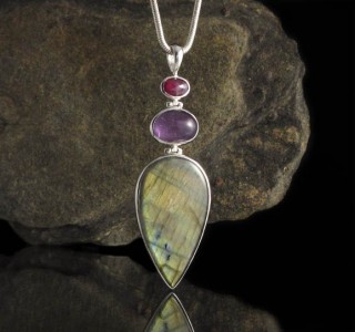Ruby & Amethyst & Labradorite Pdt Lge