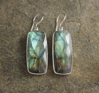 Labradorite Earrings Large