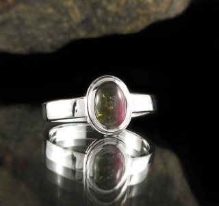 Watermelon Tourmaline Ring