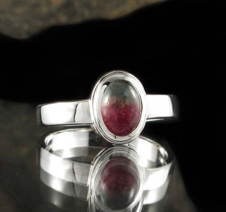Watermelon Tourmaline Ring