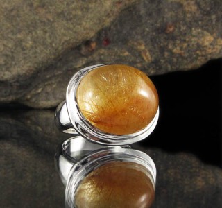 Rutilated Quartz Ring