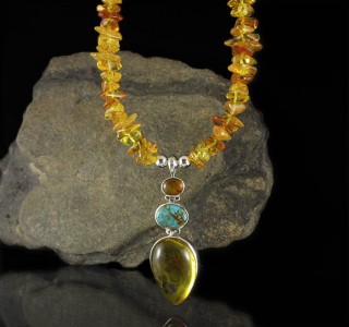 Amber & Turquoise Necklace