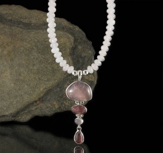 Rose Quartz & Strawberry Quartz Necklace